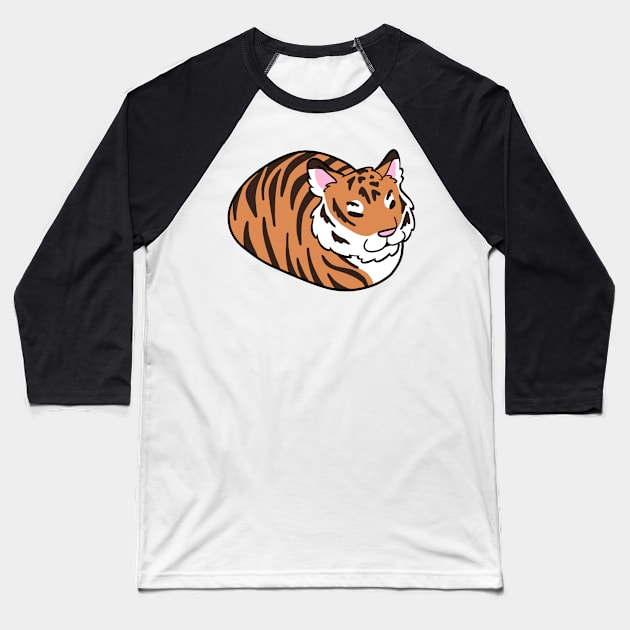 Tiger Cat Loaf Baseball T-Shirt by little-ampharos